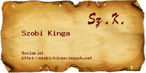 Szobi Kinga névjegykártya