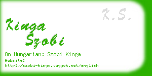 kinga szobi business card